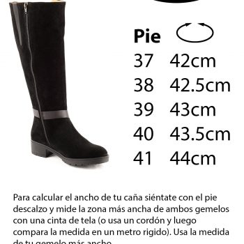 bota ancho caña talla 3