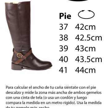 bota caoba campera talla 3 ancha
