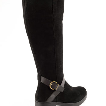 bota caña ancha hebilla serraje