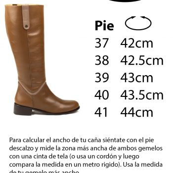 Bota elis marrón clara ancho talla 3