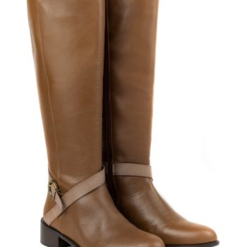 botas altas caña ancha marrones